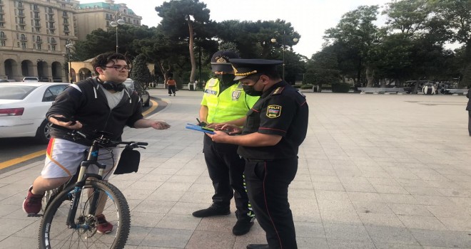 DİN: Dənizkənarı Milli Parkda velosipedçilərə qarşı reyd keçirib - FOTO