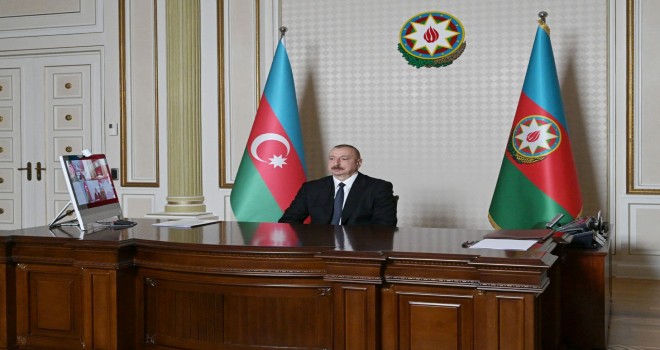 Azərbaycan, Əfqanıstan və Türkmənistan prezidentlərinin videokonfrans vasitəsilə görüşü keçirilib (FOTO)