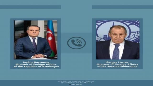 Ceyun Bayramov və Sergey Lavrov arasında telefon danışığı olub