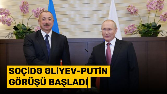 Soçidə Əliyev-Putin görüşü başladı