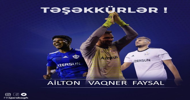 Qarabağ FK 3 futbolçu ilə yollarını ayırdı