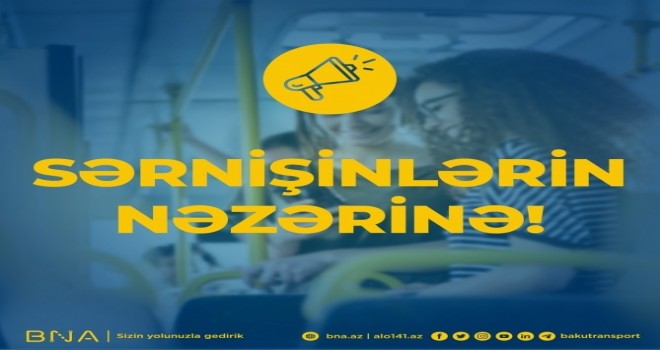 XƏBƏRDARLIQ!!! Sabahdan marşrut avtobuslarına maskasız minmək qadağan edilir