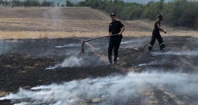 Qubada dağlıq ərazidə yanğın olub