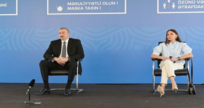 Prezident və xanımı üç modul tipli xəstəxananın açılışında - FOTO